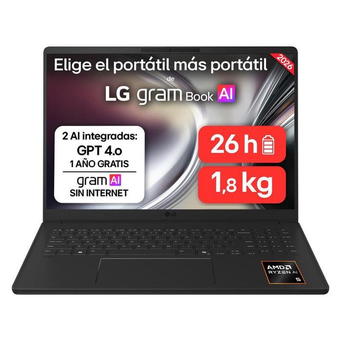 Portátil Lg Gram 16ud55u-G.Ax85bn Ryzen Ai 7 445 32gb 512gb Ssd 16' Sin Sistema Operativo