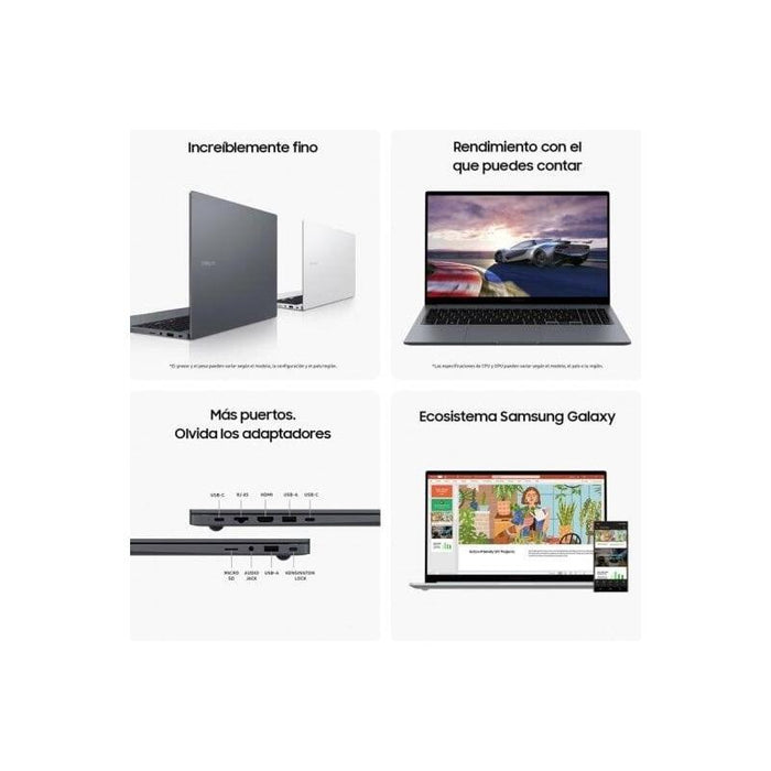 Portatil Samsung Galaxy Book4 Gray 15.6" I7-1355u 16gb 512gb W11 Home