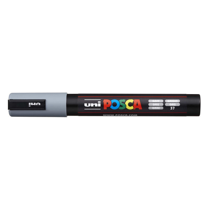Posca Marcador  Pc-5m No Permanente Punta Forma De Bala 1,8 - 2,5 Mm Gris