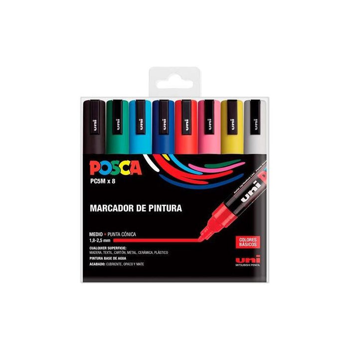 Posca Marker Uni Pc-5m 8er Set Basic