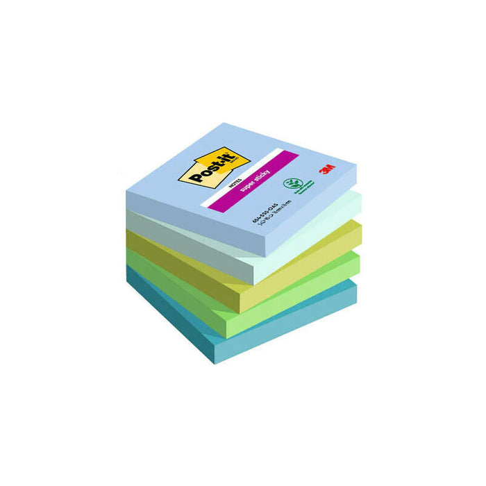 Post-It Blocs Notas Super Sticky 90 Hojas Colores Lugares Osasis 76x76 5 Blocs