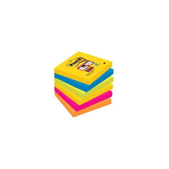Post-It Notas Super Sticky 5 Colores Lugares Rio De Janeiro 76x76 Encelofado Individual 6 Blocs