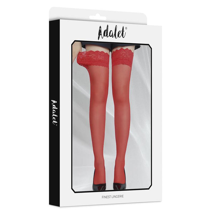 Posy Medias Con Tiras De Silicona Rojas Talla Única