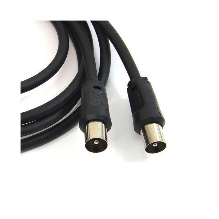 Powergreen Cable Antena Tv 75 Ohm. M/M 1.8 Metros 1.8 M Negro