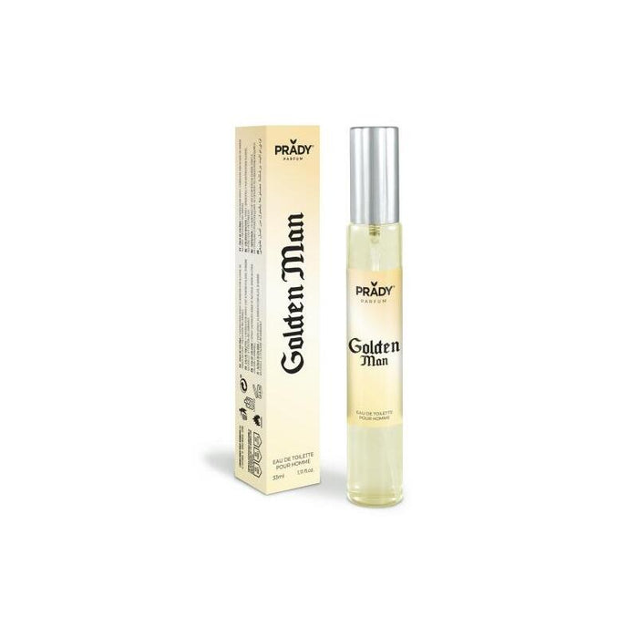 Prady Colonia De Hombre Golden Man - Frasco De 33 Ml - Spray Pulverizador