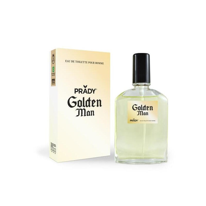 Prady Colonia De Hombre Golden Man - Frasco De 90 Ml - Spray Pulverizador