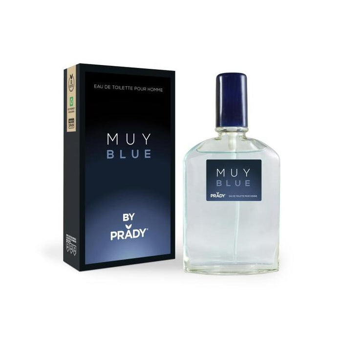 Prady Colonia De Hombre Muy Blue - Frasco De 90 Ml - Spray Pulverizador