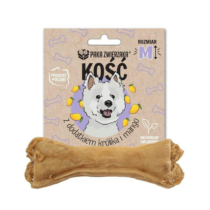Premio Para Perros Paka Zwierzaka Bone With Rabbit And Mango M 12 Cm  55g