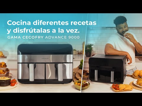 EAN 8435484034890 - Cecotec Advance 9000 Doble 9 L Independiente 2800 W Freidora de aire caliente Negro, Acero inoxidable