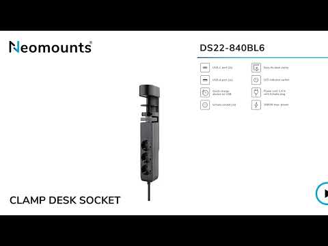 EAN 8717371448516 - Neomounts DS22-840BL6 base múltiple 1,4 m 3 salidas AC Interior Negro
