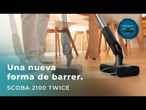 EAN 8435484084086 - Cecotec Scoba 2100 Twice Aspiradora vertical Batería Secar Ciclónico Sin bolsa 210 W Negro, Azul