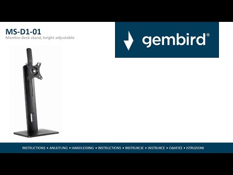 EAN 8716309127622 - Gembird MS-D1-01 soporte para monitor 81,3 cm (32") Escritorio Negro