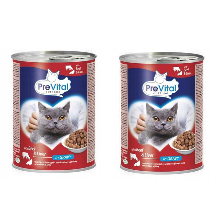 Prevital Trozos De Hígado De Res En Salsa Para Gato 415g X 2 Uds