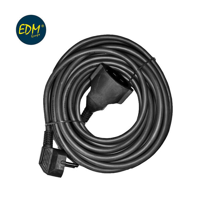 Prolongacion Manguera T/Tl 25m 3x1,5mm Flexible Negra Edm