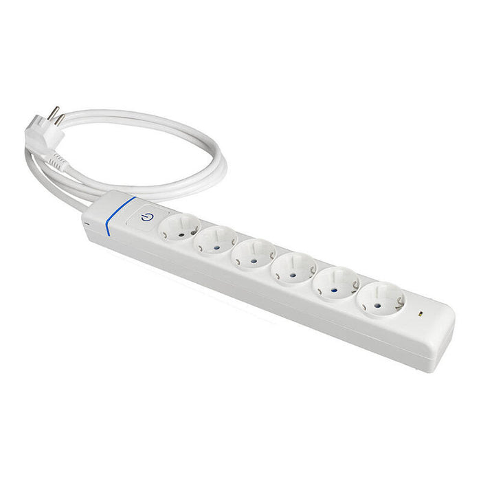 Prolongador Con 6 Tomas 2p+T, 16a 250v. Máx.3680w 850°C Gwt. 61ils Solera
