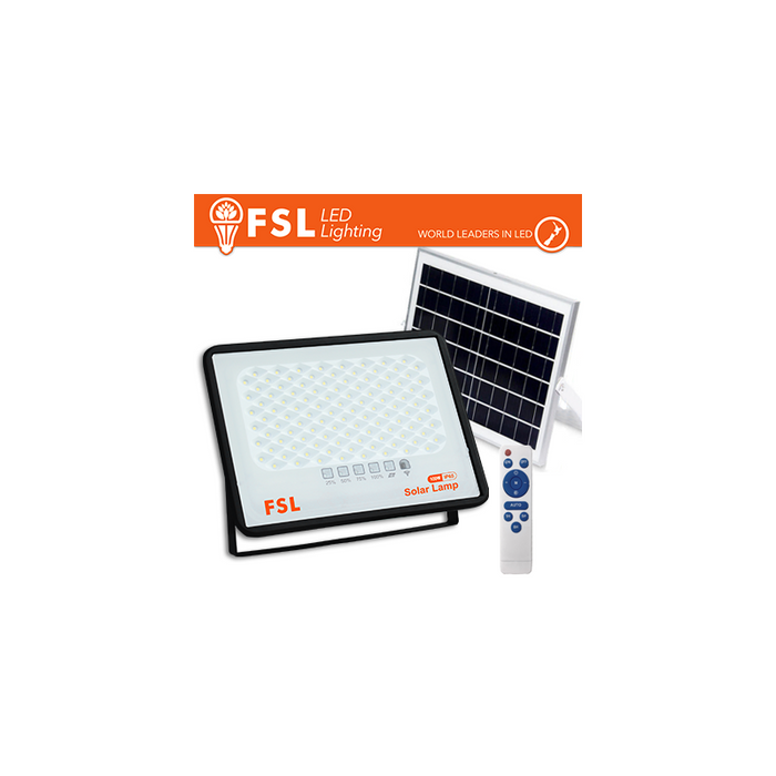 Proyector Solar Led 60w 4000k - Crepúsculo + Temporizador