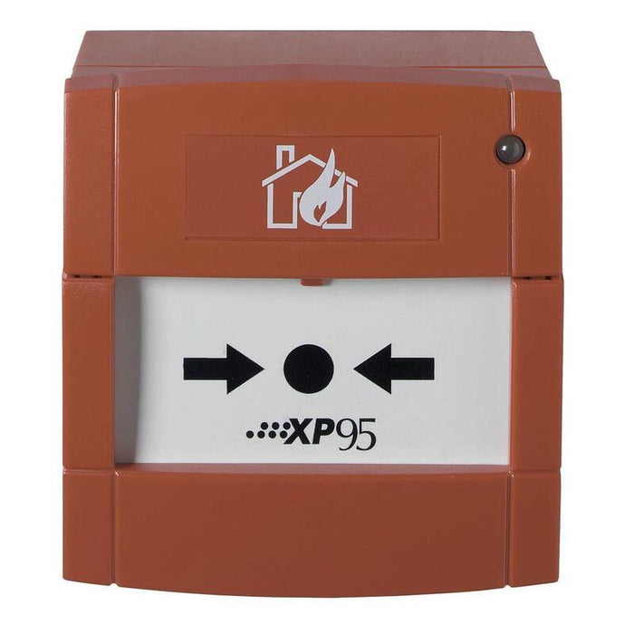 Pulsador Analógico Para Montar En Superficie, Serie 990. Aislador Interno, Con Led Indicador De Estado Y Llave De Prueba. Rojo.