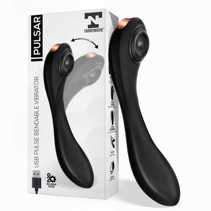 Pulsar Vibrador Con Esqueleto Articulado Silicona Usb