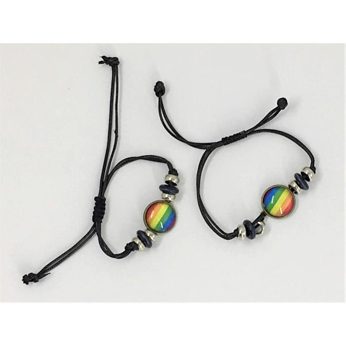 Pulsera Con Circulo Central - Bandera Lgtb