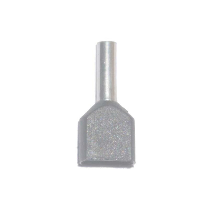 Puntera Aislada 04,00 Mm², Doble, Gris, 100 Uds