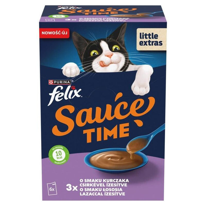 Purina Felix Sauce Gravy Liquid Chicken/Salmon6x40g