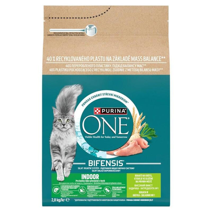 Purina One Indoor Z Indykiem 2,8kg