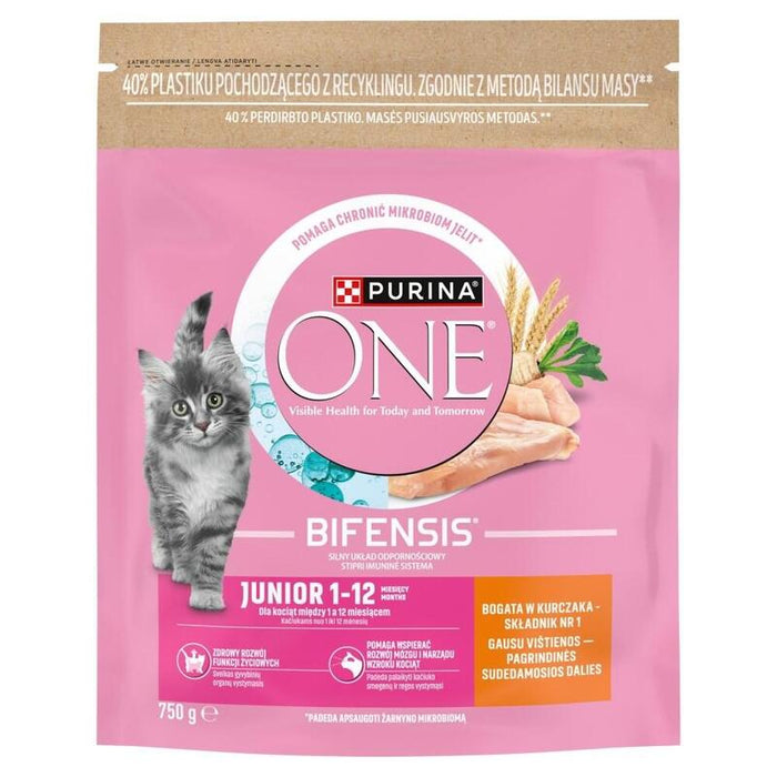 Purina One Junior  Alimento Seco Para Gatitos  Rico En Pollo  750 G