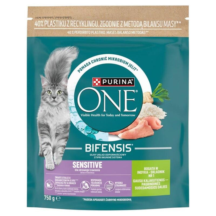 Purina One Sensitive Bogata W Indyka I Ryz 750g