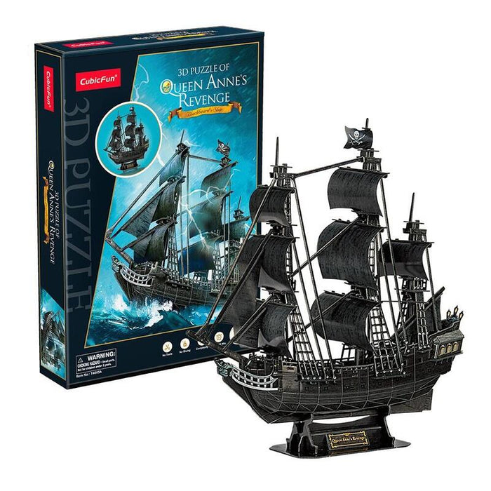 Puzzle 3d Okret Piracki - Zemsta Królowej Anny