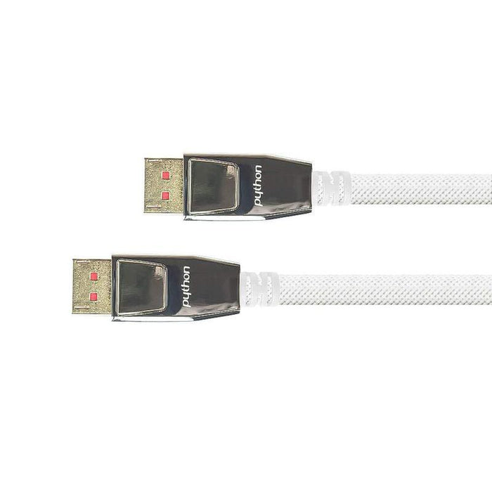 Python Displayport 1.4 Cable Trenzado Blanco 5m