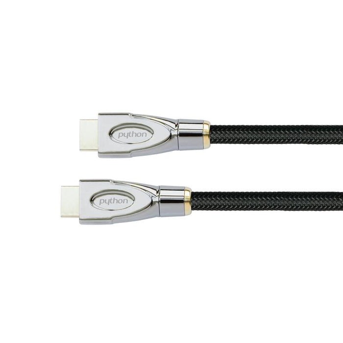 Python Hdmi« 2.1 Cable 8k Uhd-2 Malla De Nailon Negro 2m