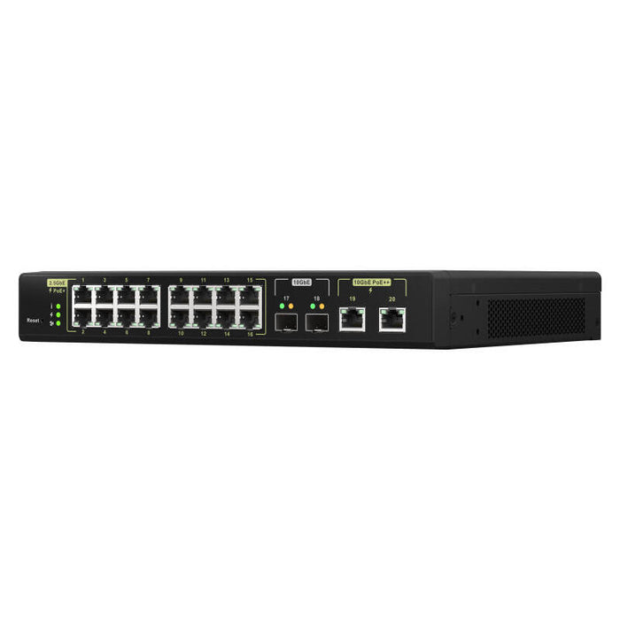 Qnap Qsw-M2116p-2t2s Switch Gestionado L2 Energía Sobre Ethernet (Poe) Negro
