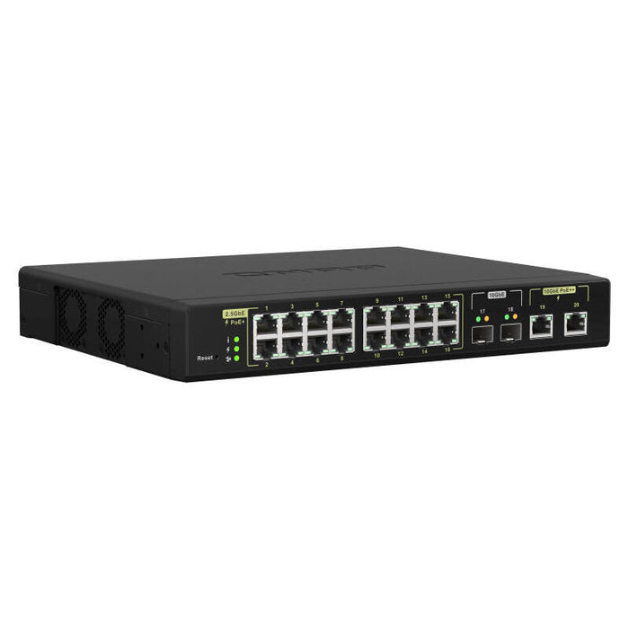 Qnap Qsw-M2116p-2t2s Switch Gestionado L2 Energía Sobre Ethernet (Poe) Negro