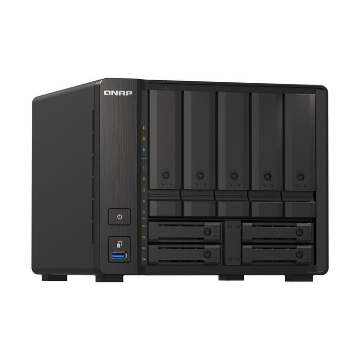 Qnap Ts-H973ax-32g 9-Bay Nas Amd Ryzen V1500b 32gb Ddr4 Sodimm 5x2.5in/3.5in Sata 6gbps + 2x2.5in U.2 Nvme Pcie Gen3 X4