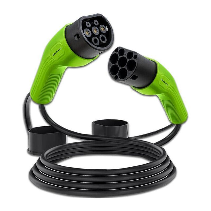 Qoltec 52474 Cable De Carga Para Vehículo Eléctrico Negro Type 2 5 M