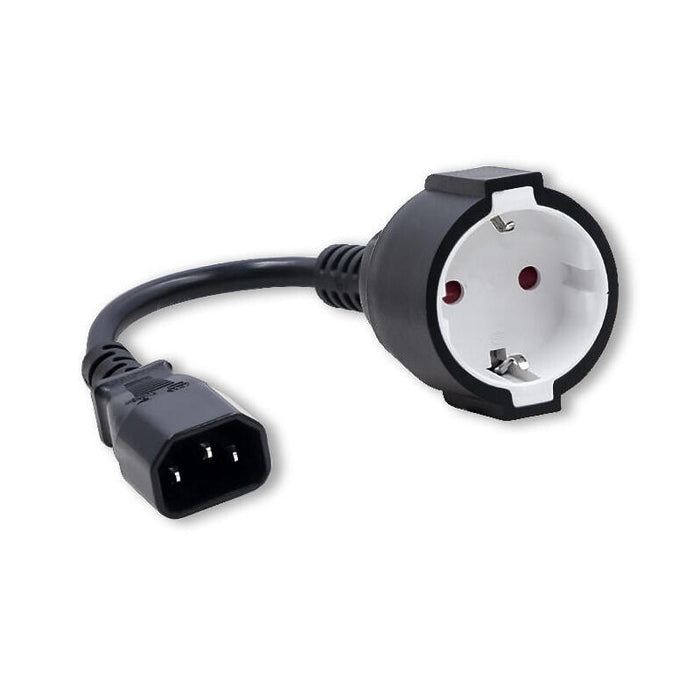 Qoltec 53906 Adapter Iec 320 C14 Schuko 0.15m