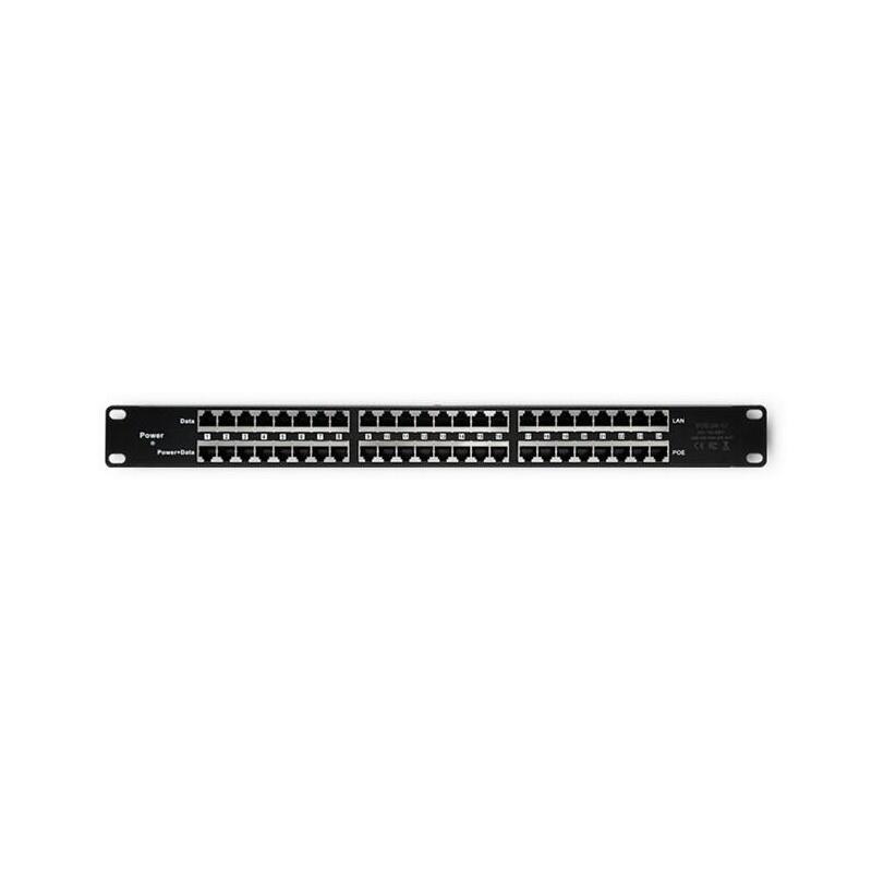 Passive Rack Picture Qoltec 54477 Patch Panel Rack 48v 24 Ports Passive Poe Injector 1000m ...