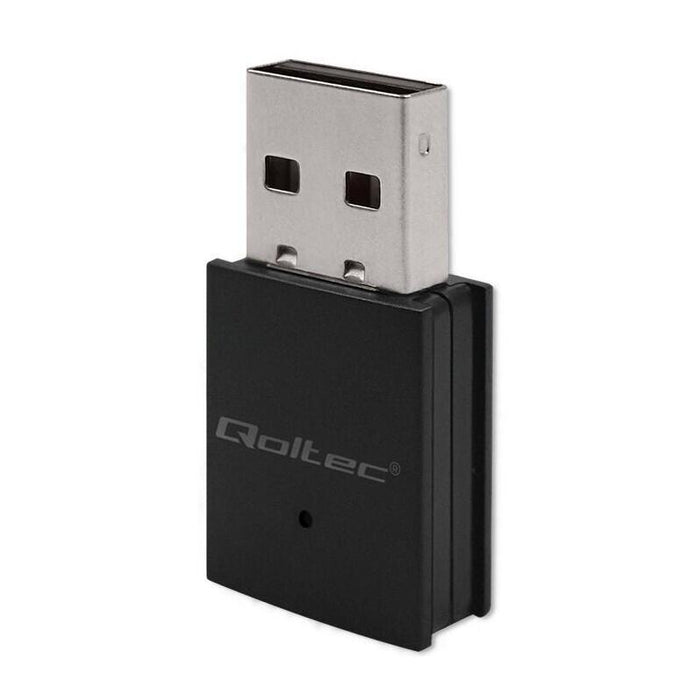 Qoltec 56989 Wireless Ultra High Speed Mini Adapter Wifi Standard Ac Bt 4.0 Usb 600mbps