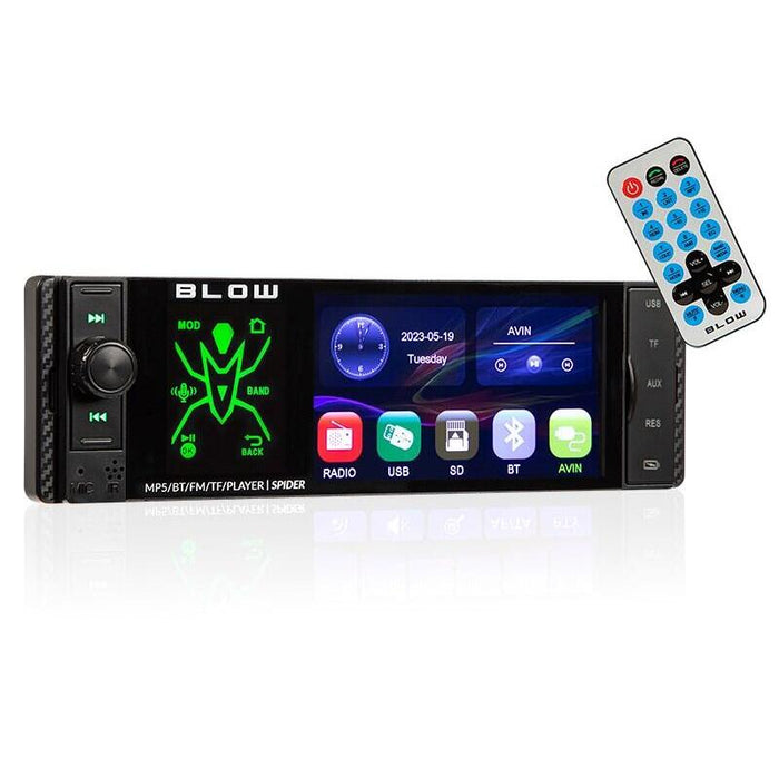 Radio Blow Spider 4" Rds Rgb Mp5/Usb/Micro Sd/Bluetooth