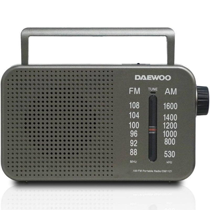 Radio Portátil Daewoo Dw1121 Con Cable A Pilas Gris
