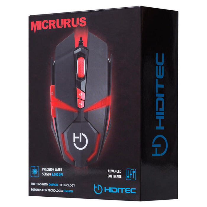 Ratón Gaming Hiditec Micrurus Hasta 8100 Dpi