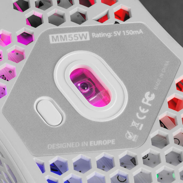 Ratón Gaming Mars Gaming Mm55 Hasta 12800 Dpi Blanco