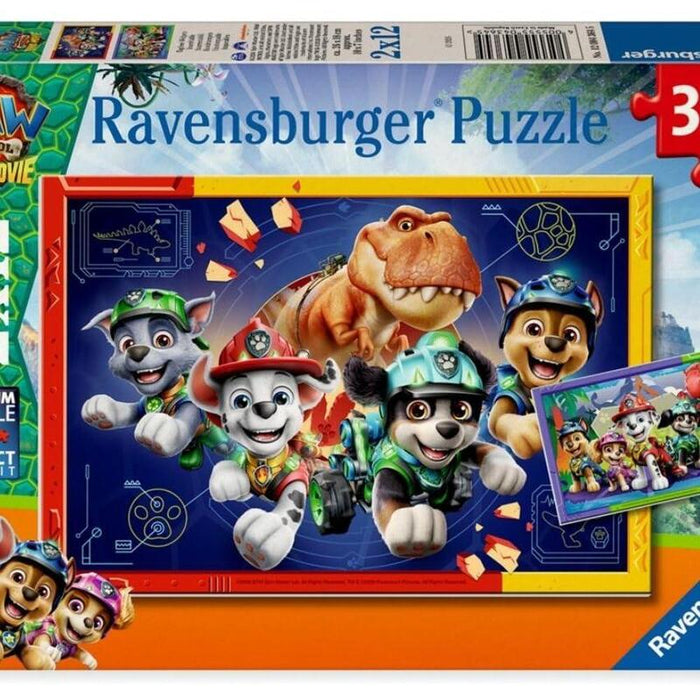 Ravensburger Kinderpuzzle Paw Patrol 3 Dino Movie (2x 12 Teile) 12004364