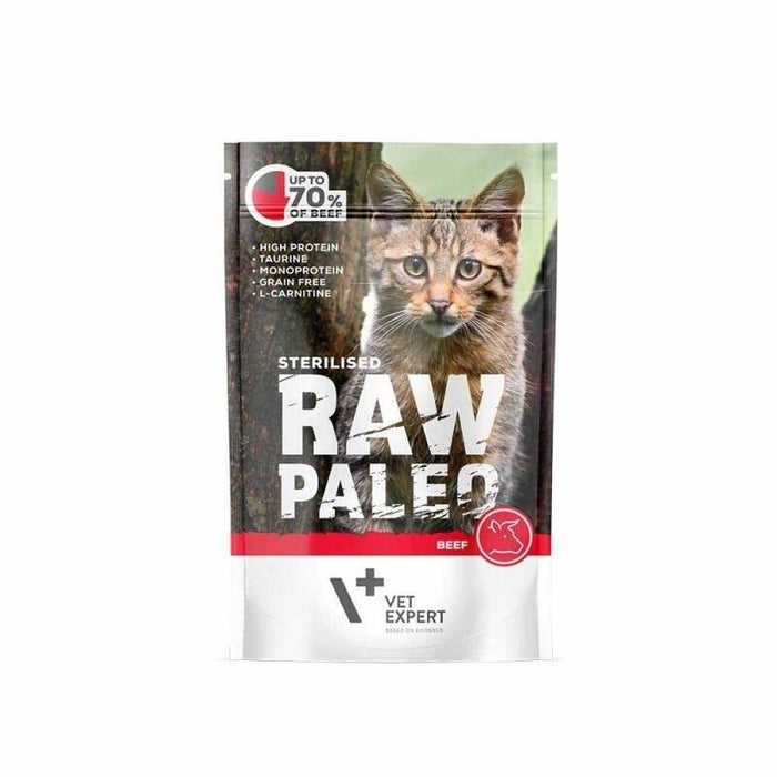 Raw Paleo Adult Cat Sterilised Beef - Comida Húmeda Para Gatos - 100 G