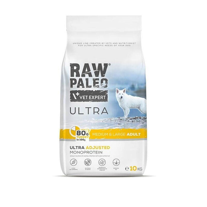 Raw Paleo Ultra Medium&Large Adult Pavo - Comida Seca Para Perros - 10 Kg