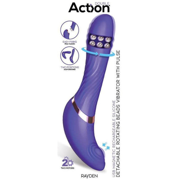 Rayden Vibrador Con Pulsación Y Bolas Internas Desmontable Dos Posiciones