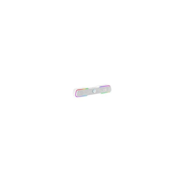Reacondicionado - (Km0) Barra De Sonido Bluetooth Mars Gaming Msbx White 10w Rms Iluminacion Rgb Dinamico Procesador D