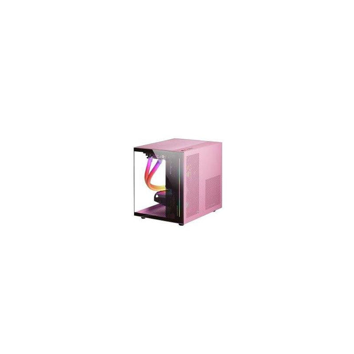 Reacondicionado - (Km0) Caja Microatx Cube Gaming Mars Gaming Mc-View Black/Pink Frontal Y Lateral De Cristal Cash30