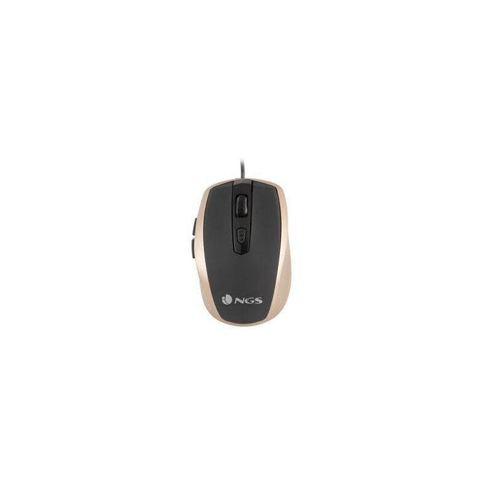 Reacondicionado - (Km0) Mouse Ngs Tick 800/1600dpi Usb 6 Botones Color Oro Cash30