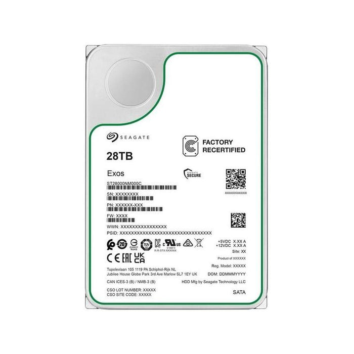 Reacondicionado Seagate Exos 28 Tb (Sata 6 Gb/S, 3,5") St28000nm000c